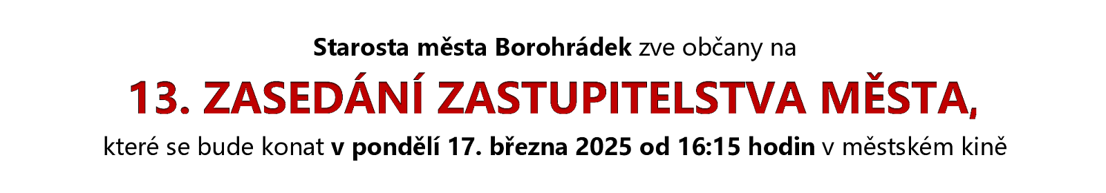 Jednání zastupitelstva
